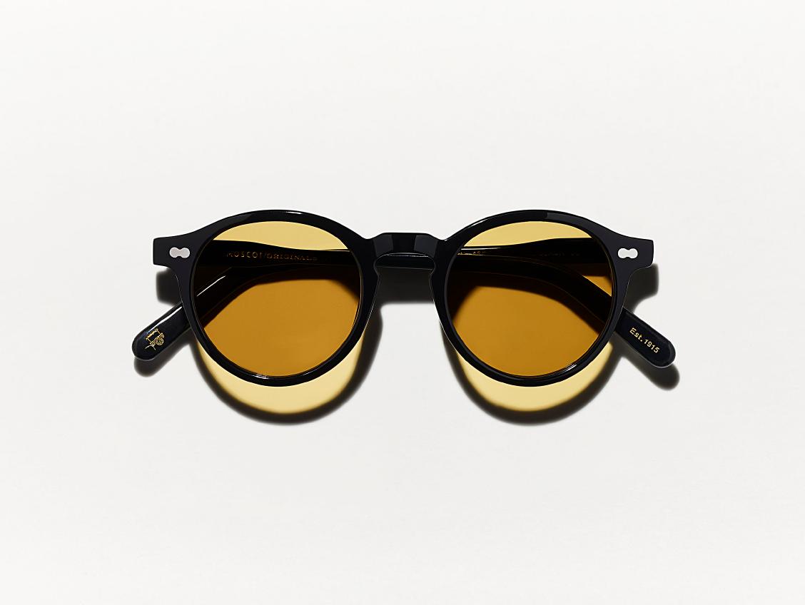 Солнцезащитные очки Moscot MILTZEN BLACK AMBER