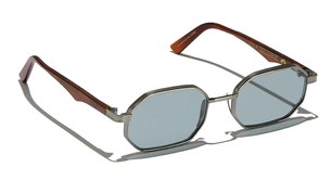 Солнцезащитные очки L.G.R. Axum Silver Antiqued/Havana Chiaro 02 Light Blue