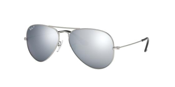 Large silver aviator sunglasses hot sale