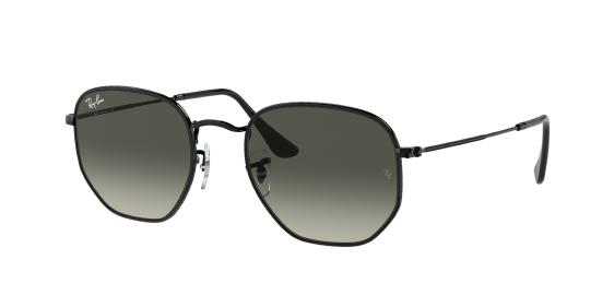 All black hexagonal ray bans store