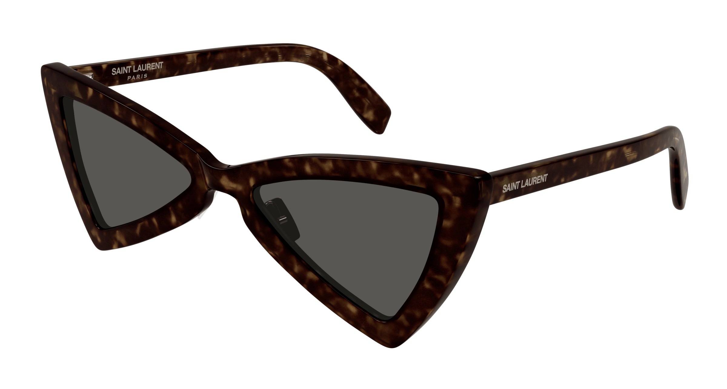 Saint Laurent SL207 JERRY 007 Cat Eye Sunglasses - White/Grey Designer Sunglasses Saint Laurent Cat Eye Sunglasses White  main image 2