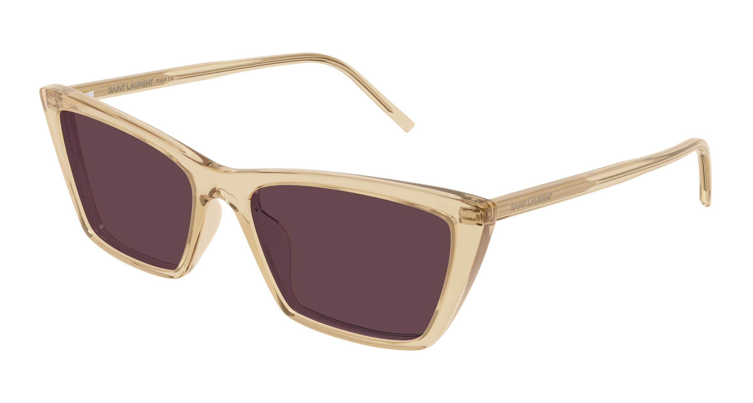 NEW SAINT LAURENT SUNGLASSES, SL737 MICA THIN 005 IVORY SL 737 MICA THIN 005 Saint Laurent Sun SL 737 Mica Thin 001 Sunglasses - US main image 2