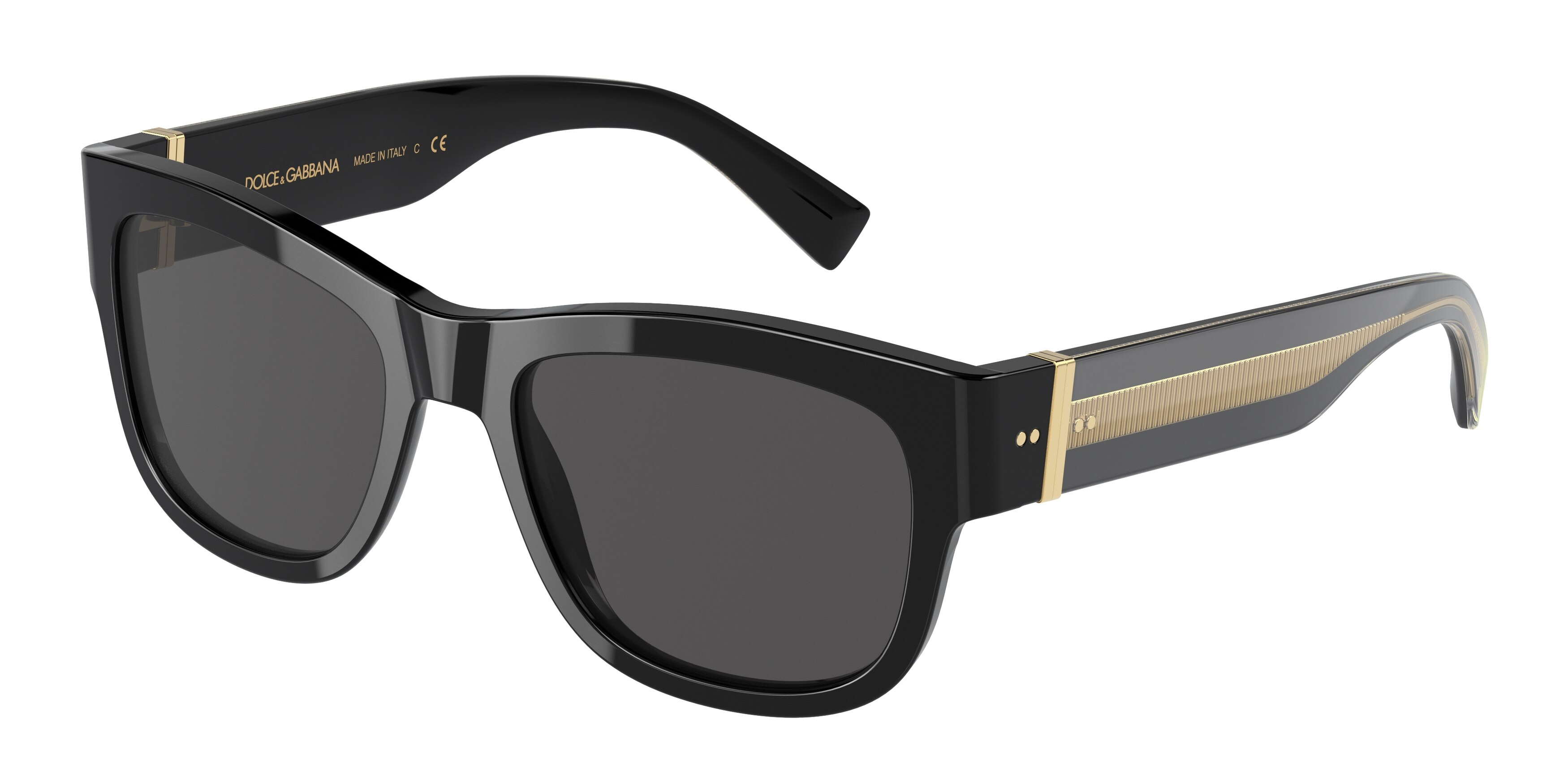 Dolce & Gabbana DG4390-317287 Grey Havana Sunglasses Dolce&Gabbana DG4354 XL (61 - 15) with Grey lenses and Black  main image 4
