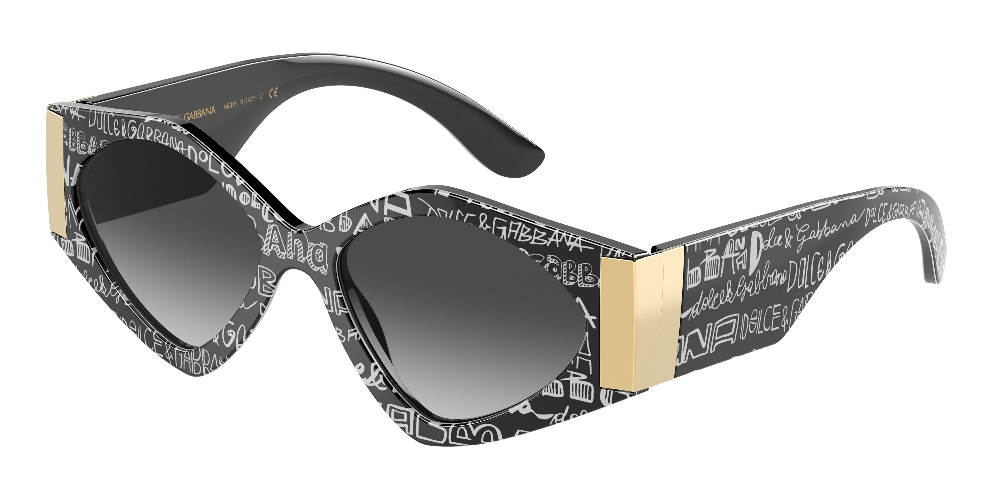 Dolce & Gabbana DG4396-33268G Leo Fuchsia grey gradient black Sunglasses Dolce&Gabbana DG4354 XL (61 - 15) with Grey lenses and Black  main image 2