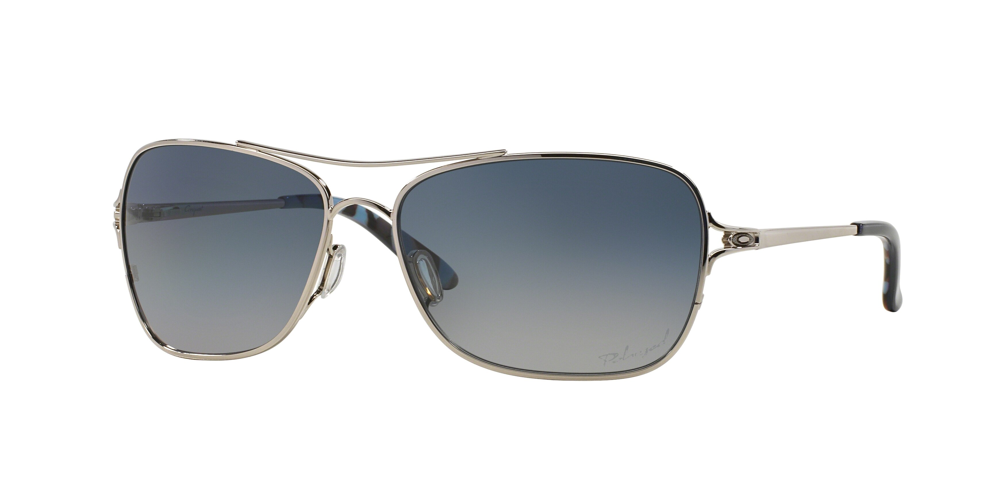 Oakley Conquest Polished Chrome/Grey Gradient Polarized OO4101-06 New Oakley Gold Square Sunglasses for Men for sale | eBay main image 3