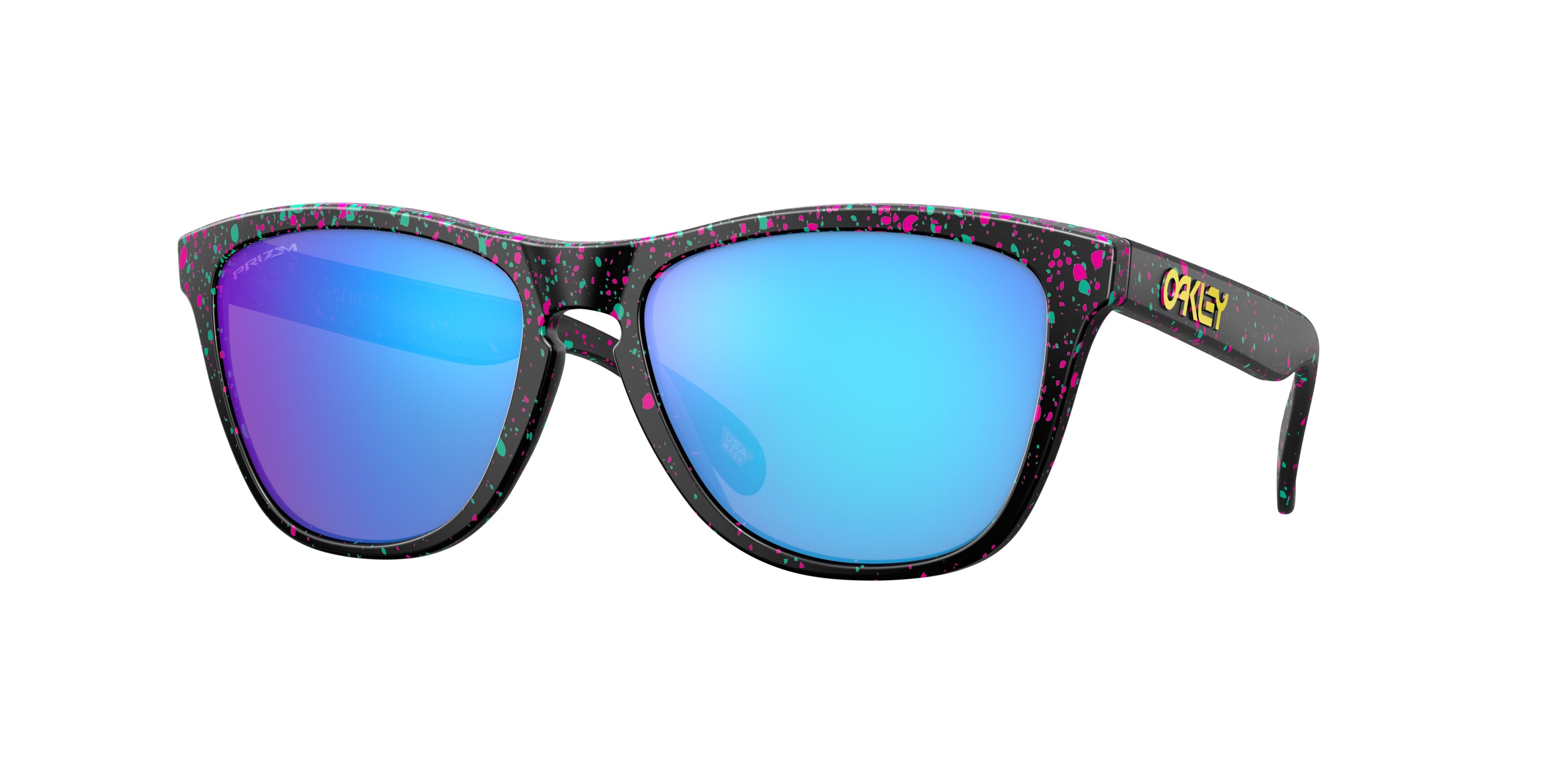 Oakley Frogskins Crystal Black Prizm Sapphire Polarized