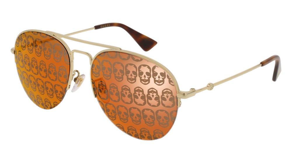 Gucci skull store aviator sunglasses