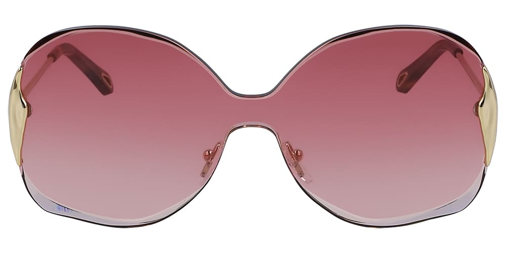 Lunettes De Soleil Chloé CE162S-850 - Monture Or, Verres Roses - Neuves Avec étiquettes